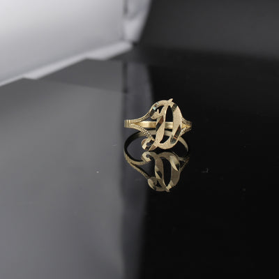 10K Real Gold Initial D Ring