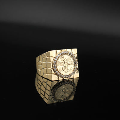 14K Gold Centenario Ring