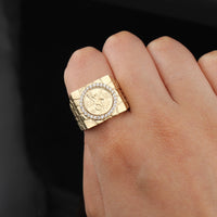 Anillo Centenario de Oro Real de 14K
