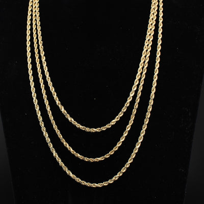 14K Gold Rope Chain 3mm