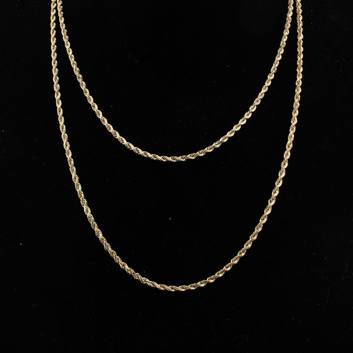 Real 14K Gold 2mm Rope Chain