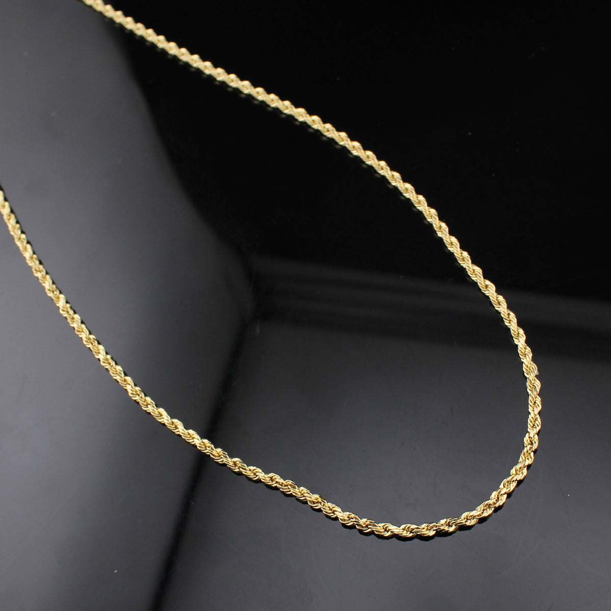 Real 14K Gold 2mm Rope Chain