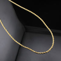 Real 14K Gold 2mm Rope Chain