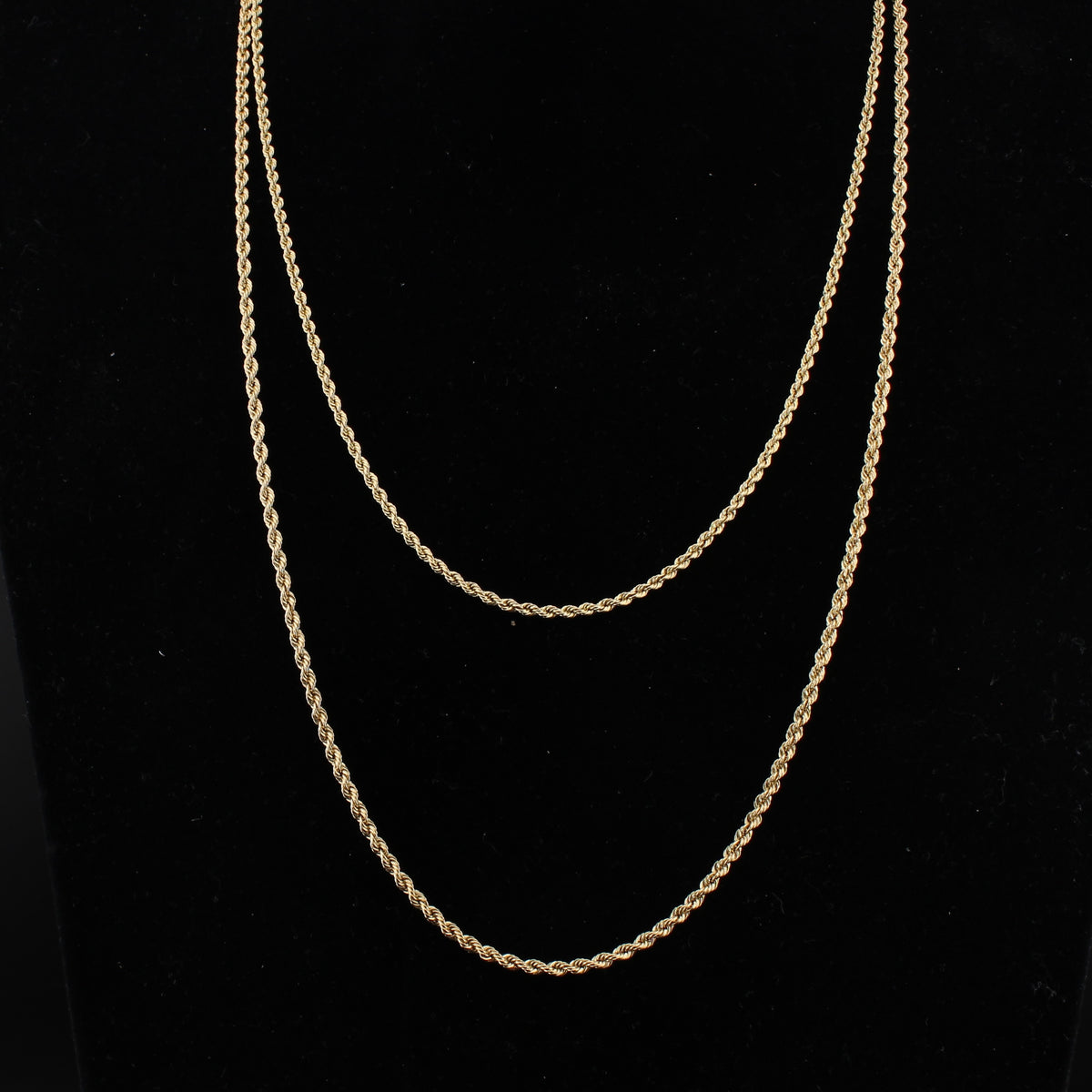 Real 14K Gold 1.5mm Rope Chain