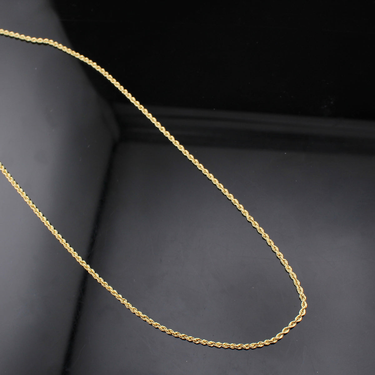 Real 14K Gold 1.5mm Rope Chain