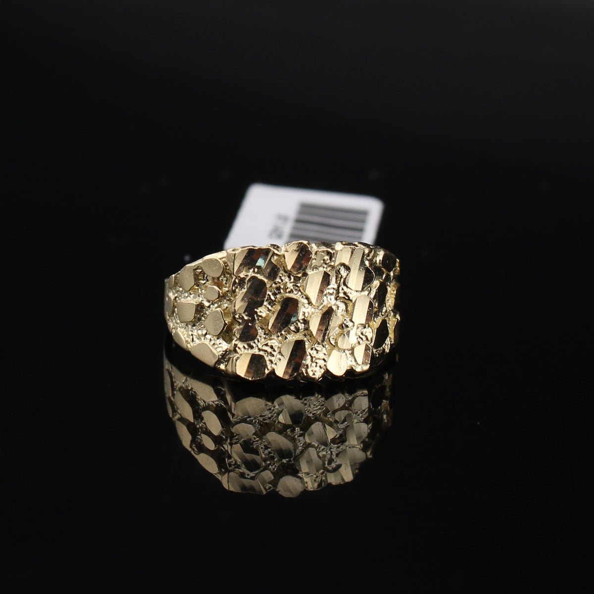 Anillo de pepita de oro de 10K real