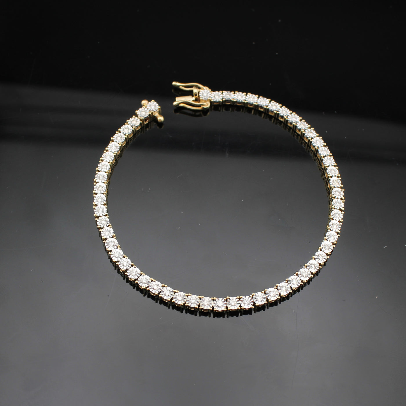 10K Diamond Tennis Bracelet 1.1 Ctw