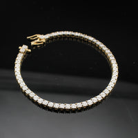 Pulsera de tenis de oro de 10K y diamantes de 1,1 CTW reales
