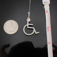 Real 10K Gold Diamond Crip Handicap Pendant