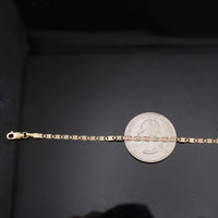Pulsera Valentino de Oro Tricolor de 10K auténtico