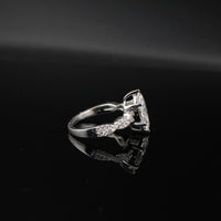 Real 14K Gold Marquis Lab Diamond Ring 2.4 CTW
