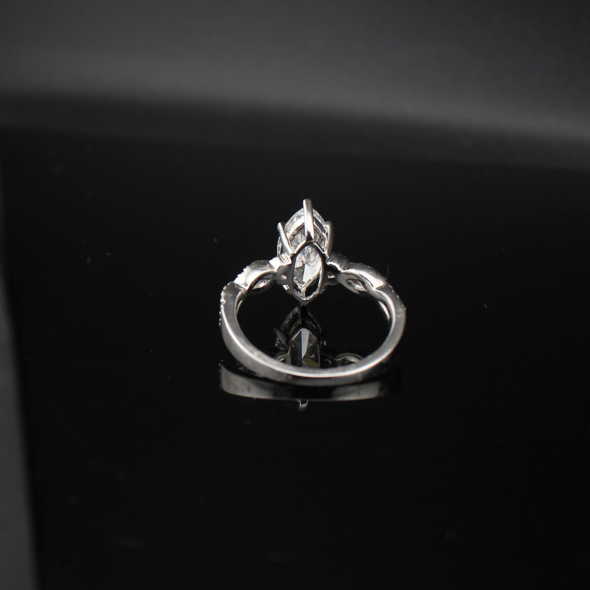 Real 14K Gold Marquis Lab Diamond Ring 2.4 CTW