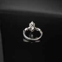 Real 14K Gold Marquis Lab Diamond Ring 2.4 CTW