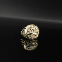 Anillo de la Última Cena de oro de 10K real