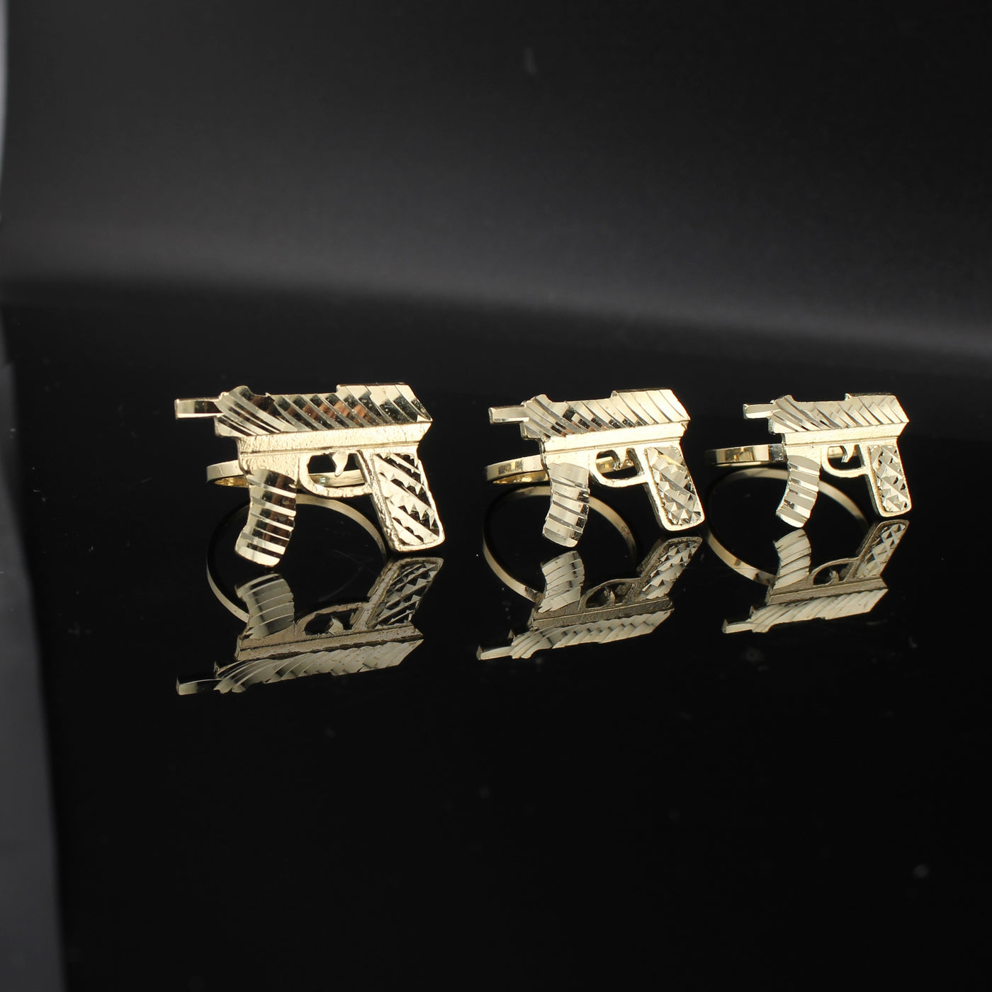 10K Gold Gun Ring