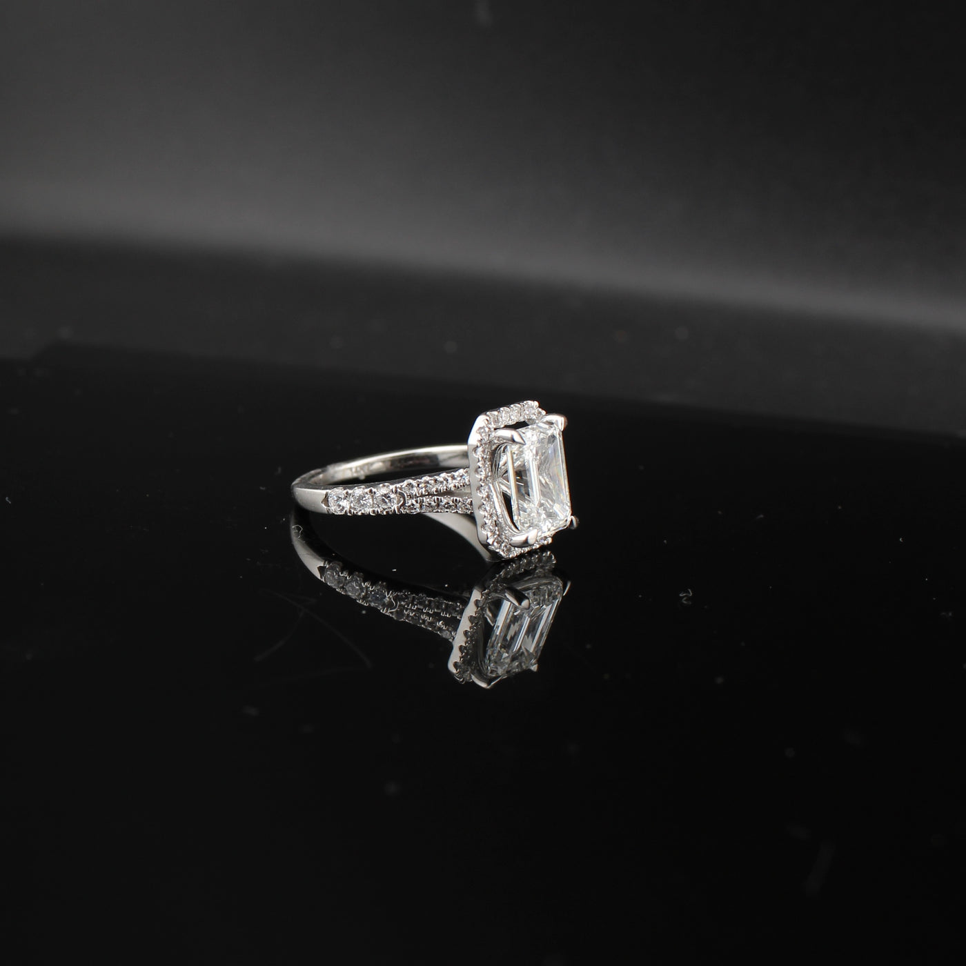 14K Lab Diamond Radiant Engagement