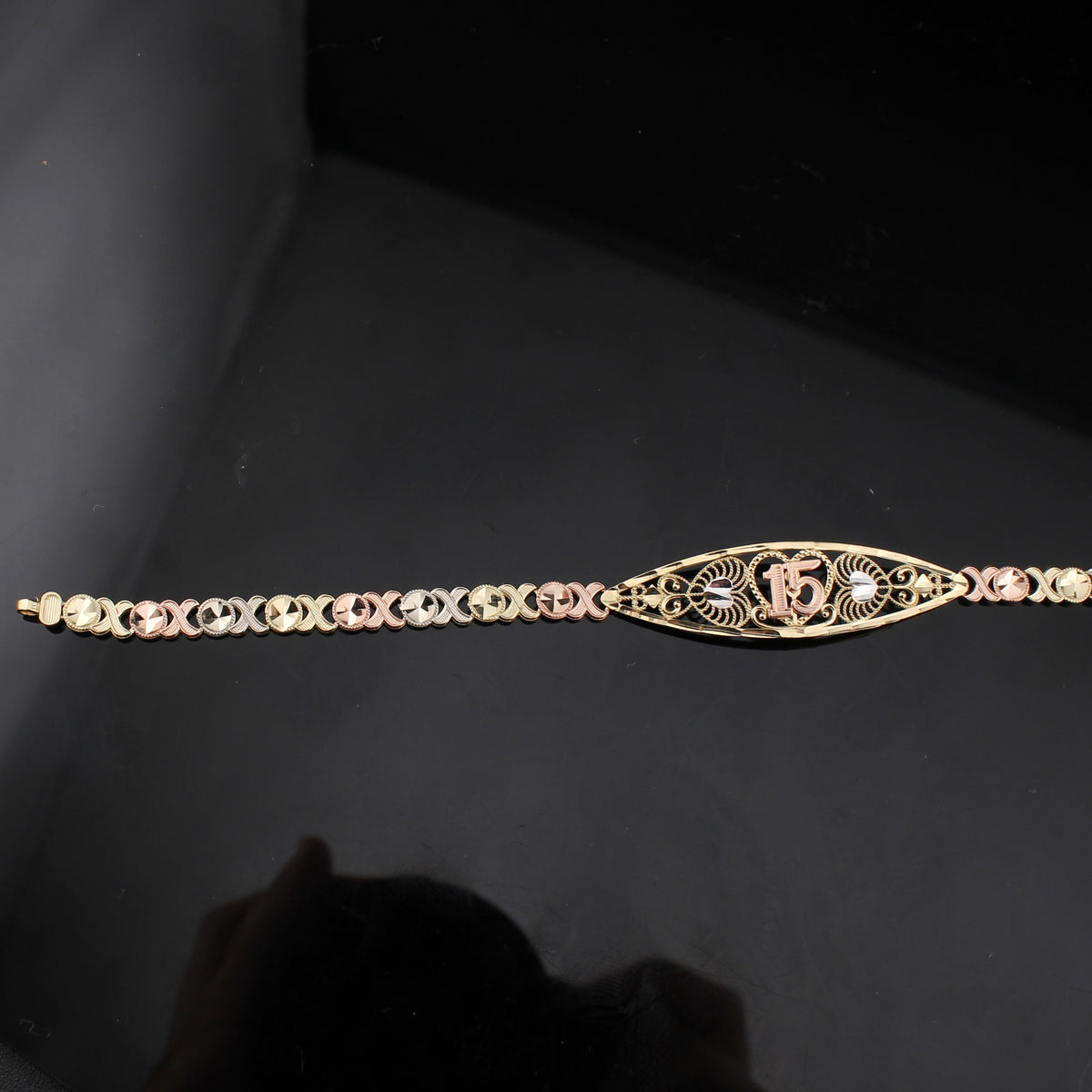 Real 14K Gold Quinceañera Bracelet