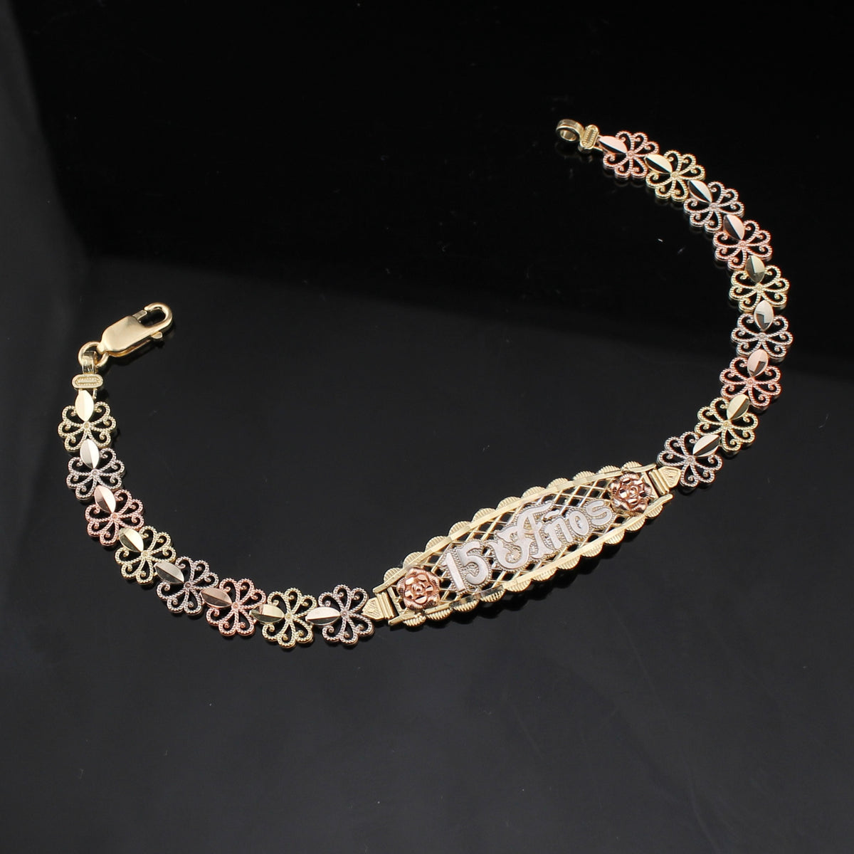 Real 14K Gold Quinceañera Bracelet