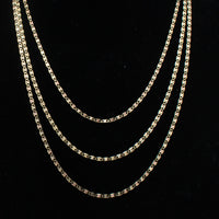 Cadenas Valentino de Oro 10K auténtico de 2 mm