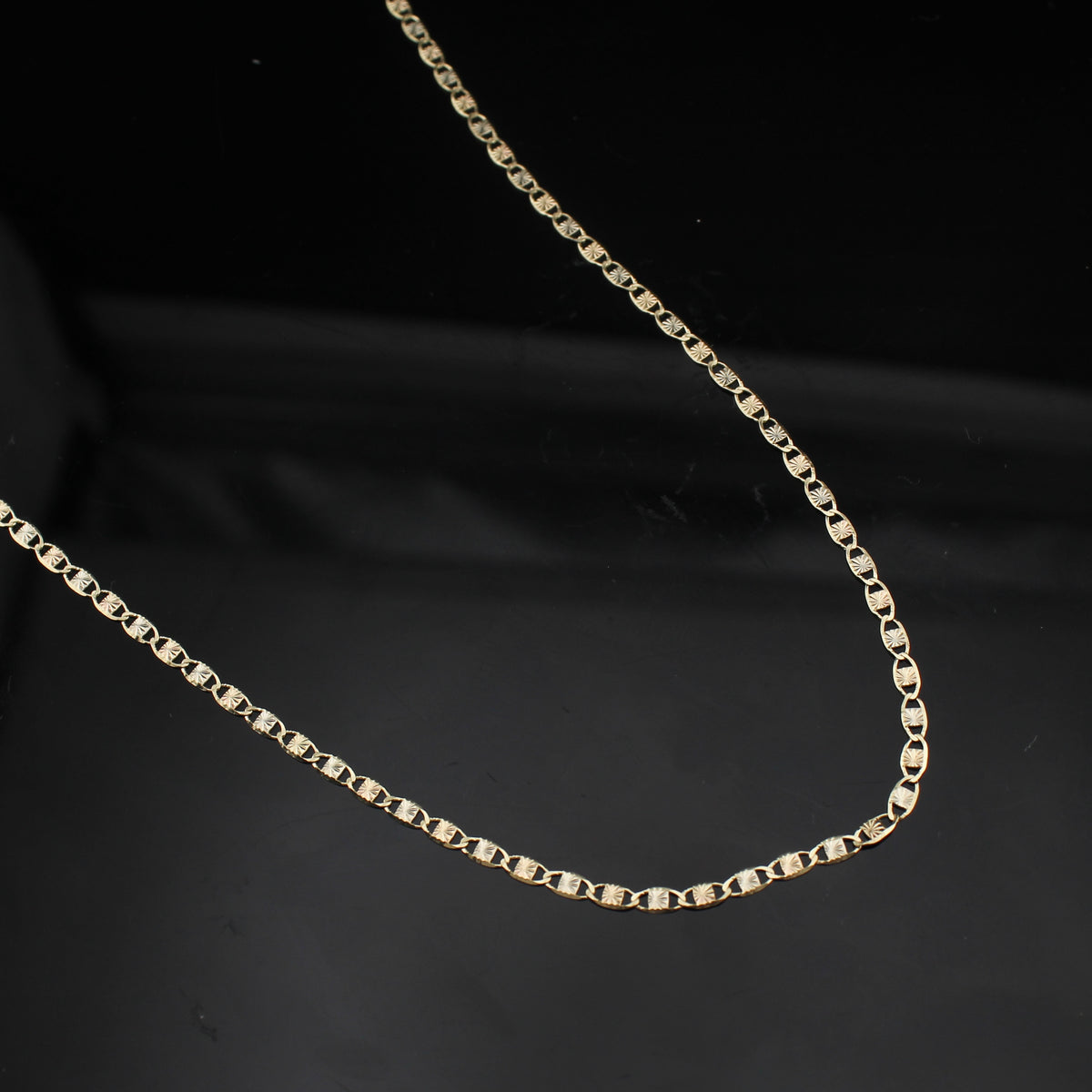Cadenas Valentino de Oro 10K auténtico de 2 mm