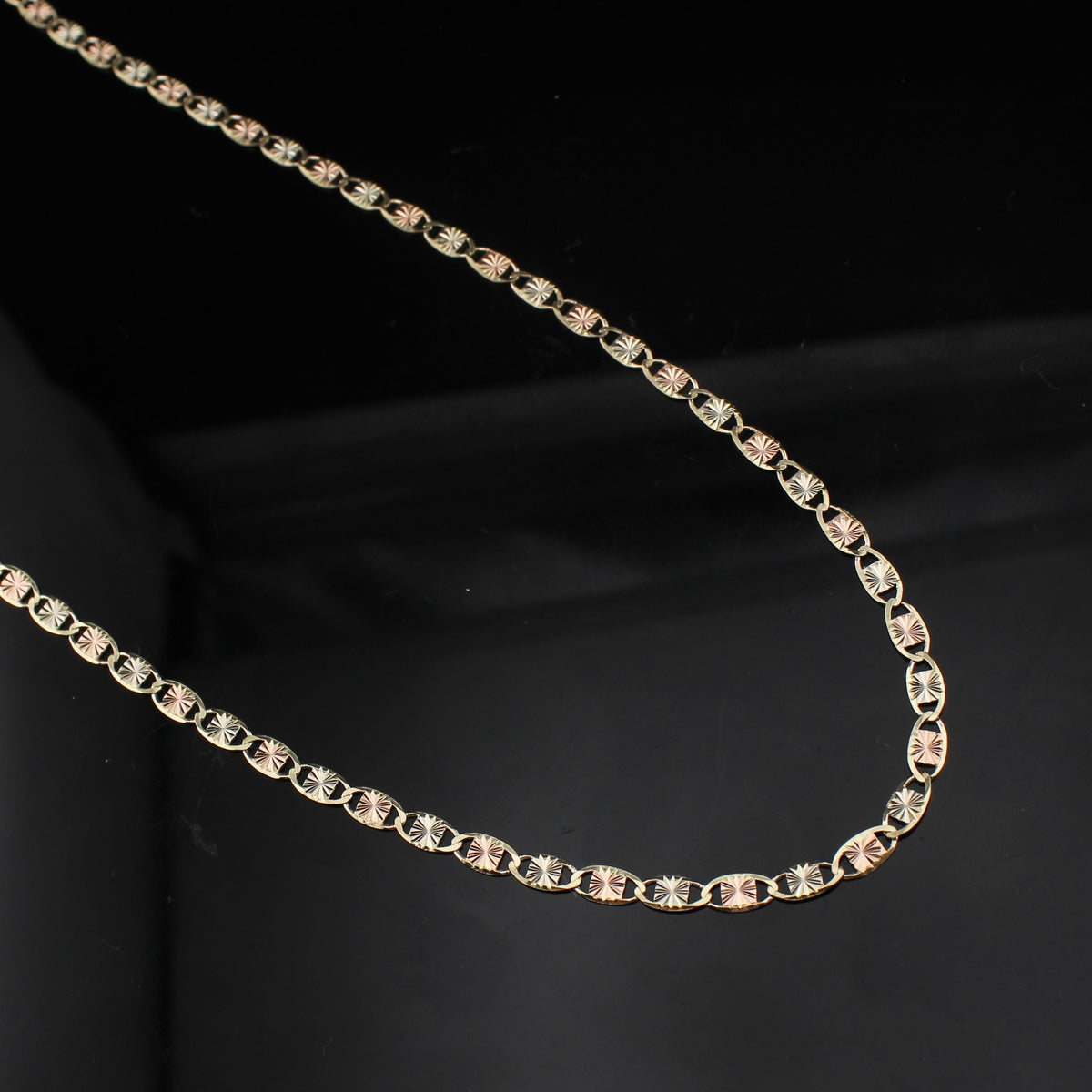 Cadenas Valentino de oro auténtico de 10K y 3.5 mm