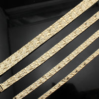 Pulsera de Pepitas de Oro de 14K Auténtico para Hombre