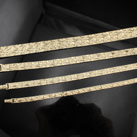 Pulsera de Pepitas de Oro de 14K Auténtico para Hombre