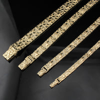 Pulsera de Pepitas de Oro de 14K Auténtico para Hombre