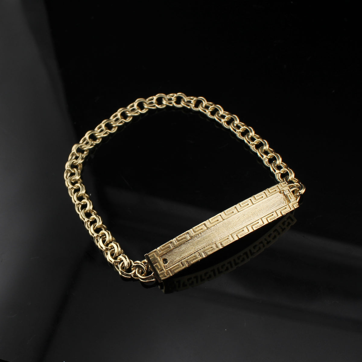 Pulsera Chino de Oro de 10K auténtico