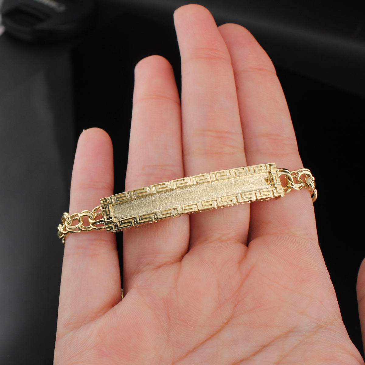 Pulsera Chino de Oro de 10K auténtico