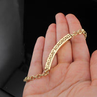 Pulsera Chino de Oro de 10K auténtico