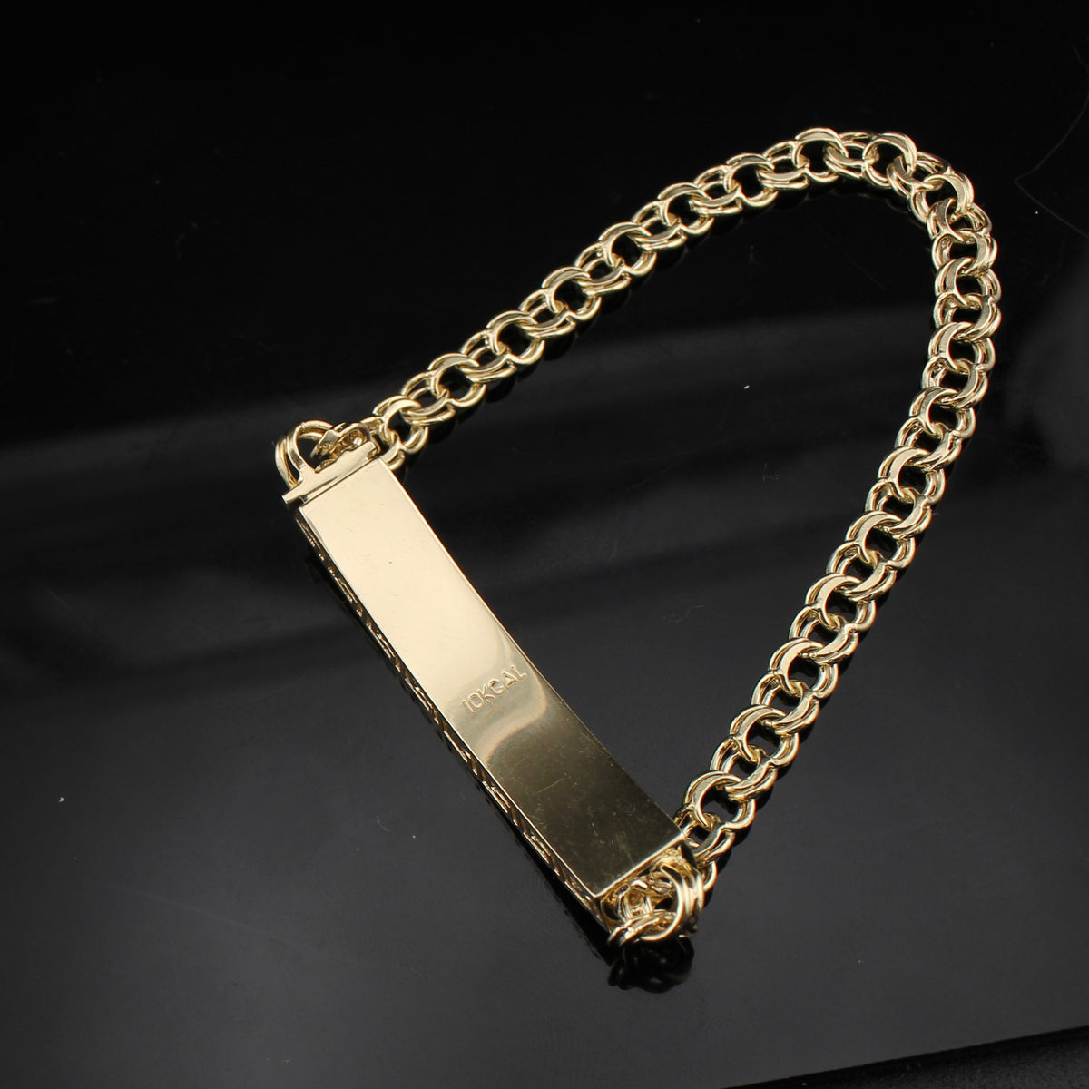 Pulsera Chino de Oro de 10K auténtico