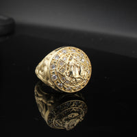 Real 10K Gold Lady of Aparecida Ring