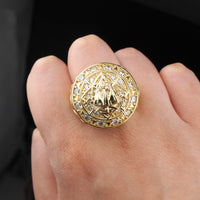 Real 10K Gold Lady of Aparecida Ring