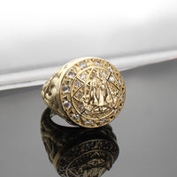 Real 10K Gold Lady of Aparecida Ring
