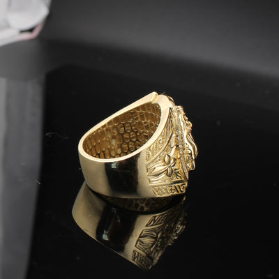 10K Gold Lady of Aparecida Mens Ring
