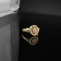 Anillo de oro de 14 quilates de la Virgen María