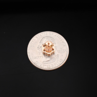 Pendientes de tuerca de oro rosa de 10 quilates con diamantes de 1,5 CTW