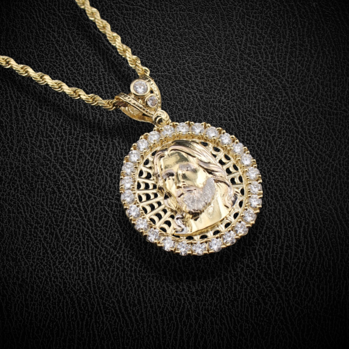 Real 10K Gold Jesus Pendant & Chain