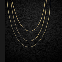 Cadena Franco de oro de 10K auténtico de 1.5mm