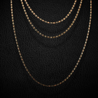 Cadena Valentino de oro de 10K auténtico de 2.5mm