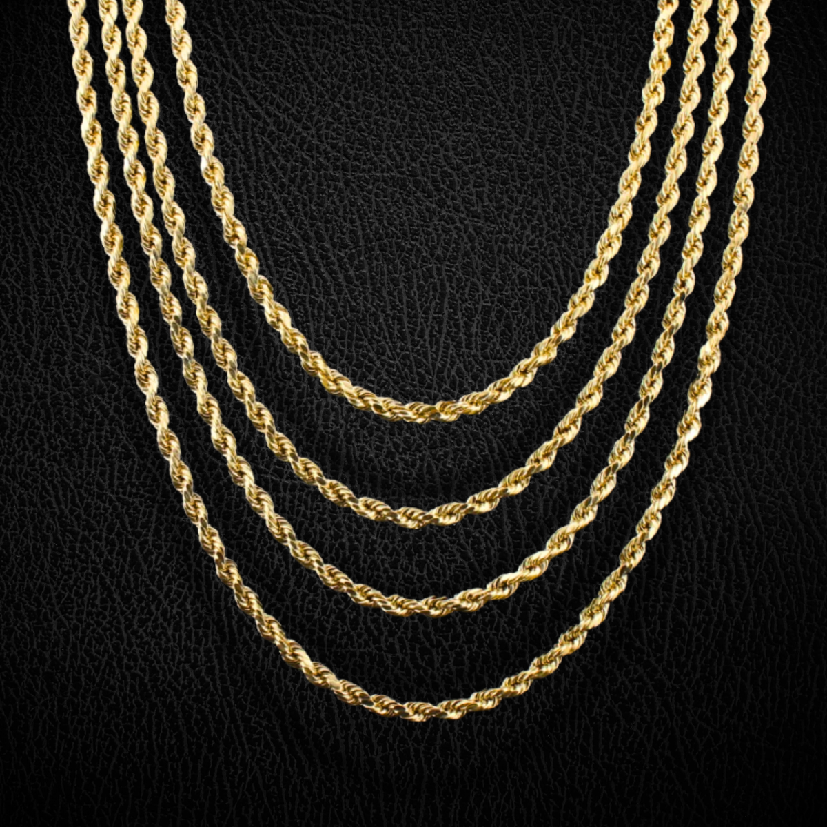 Real 10K Gold 5mm Rope Chain