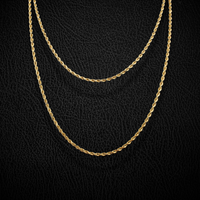 Real 14K Gold 2mm Rope Chain