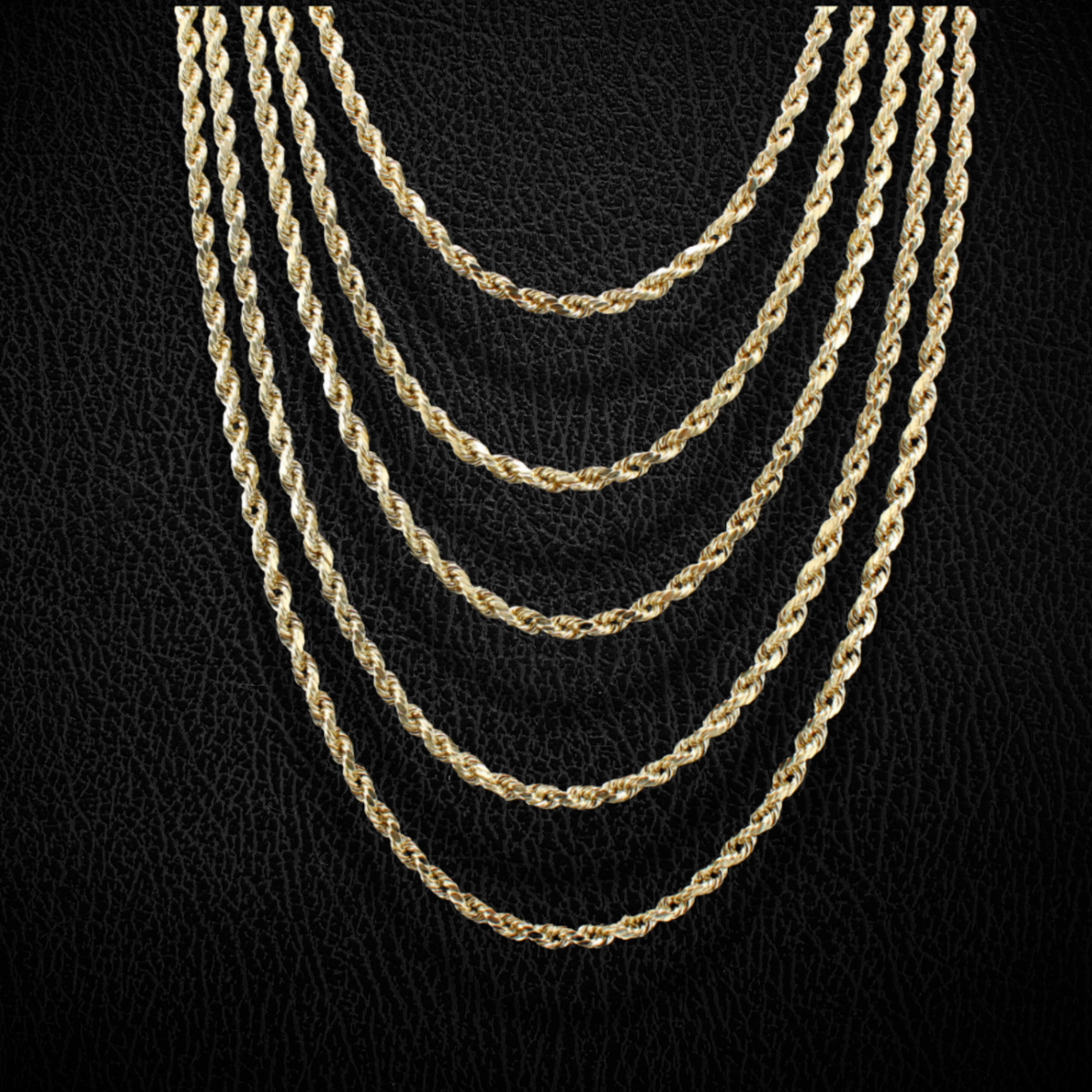 Real 10K Gold 4mm Rope Chains