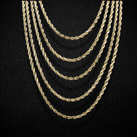 Real 10K Gold 4mm Rope Chains