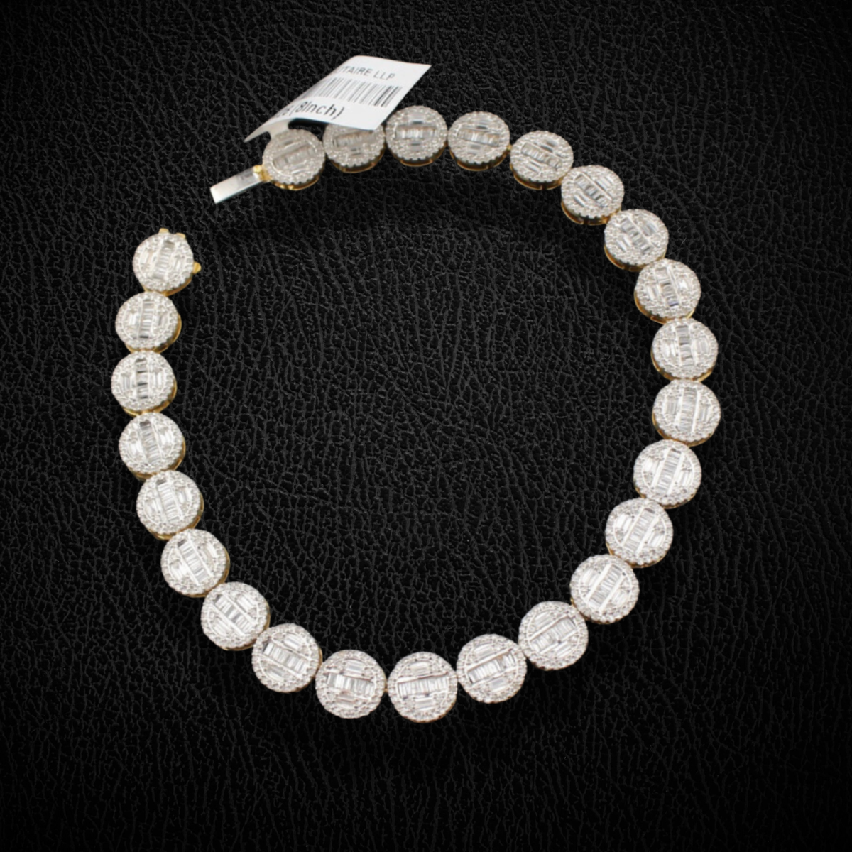 Real 10K Gold Round Diamond Bracelet