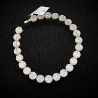 Real 10K Gold Round Diamond Bracelet