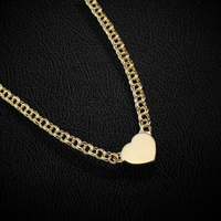 Real 14K Gold Heart Chino Chain