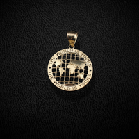 Real 10K Gold World Is Yours Pendant Small
