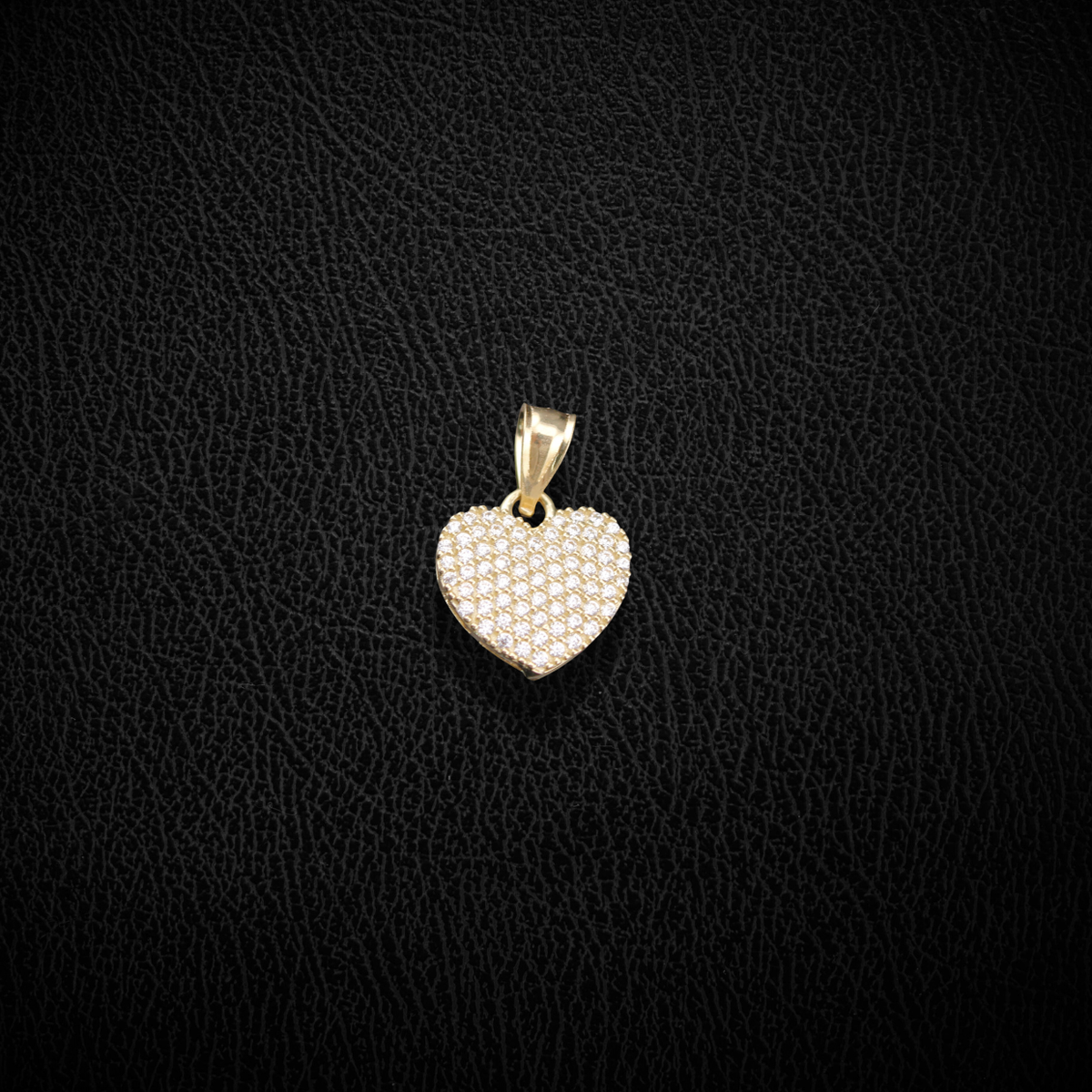 Colgante de corazón de oro de 10K real